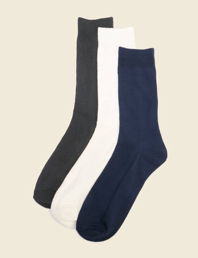 Lot de 3 paires de chaussettes bleu marine homme