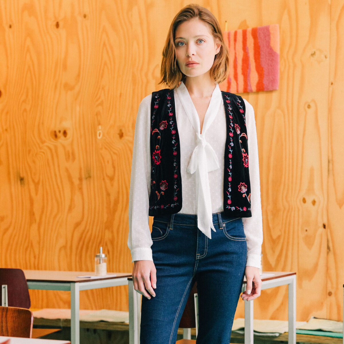 Chemise éco-responsable ecru femme