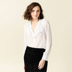 Blouse manches longues blanc femme