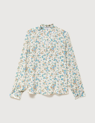 Blouse manches longues blanc femme