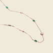 Collier avec perles vert olive femme