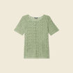 T-shirt manches courtes vert kaki femme
