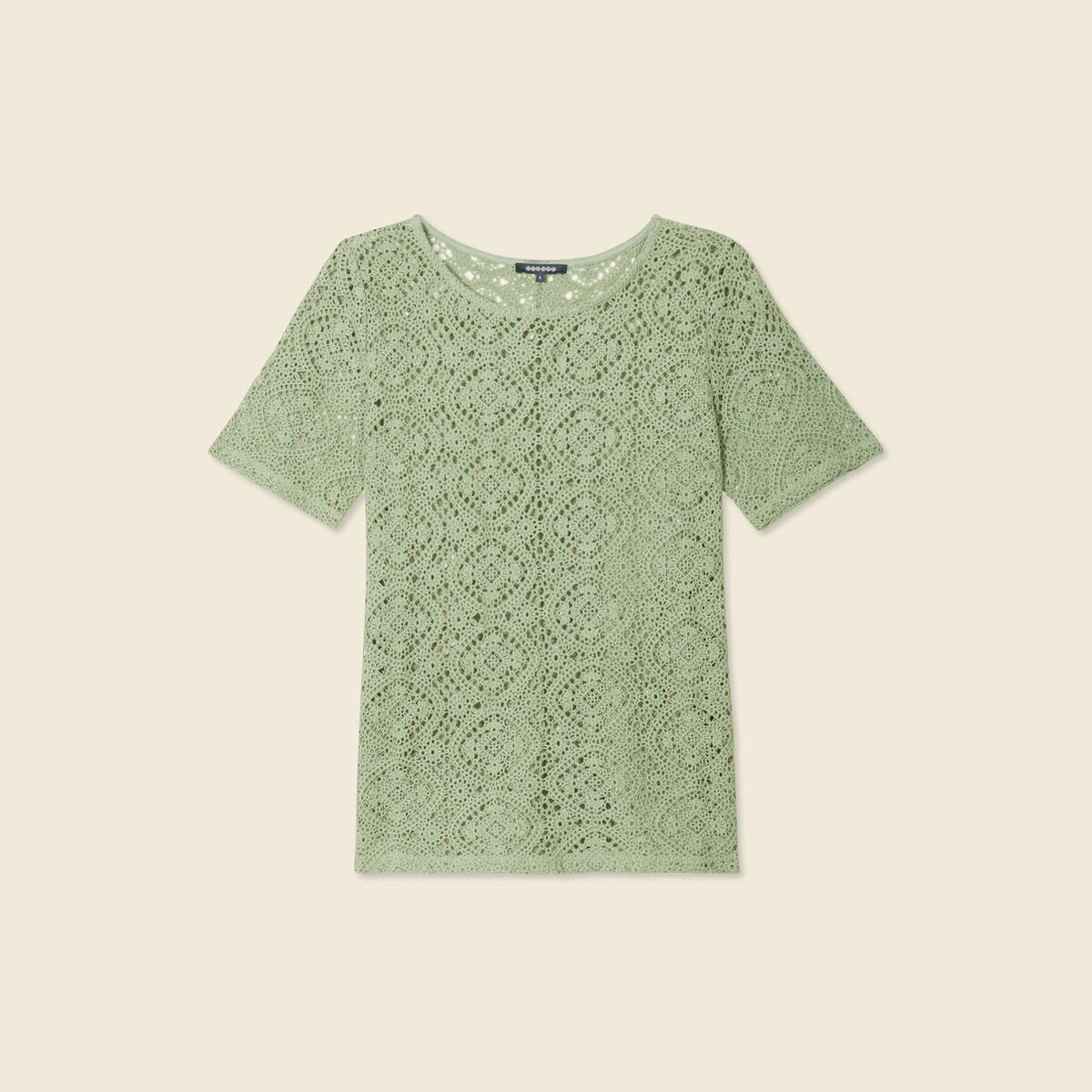 T-shirt manches courtes vert kaki femme