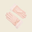 Gants avec noeuds marron clair femme