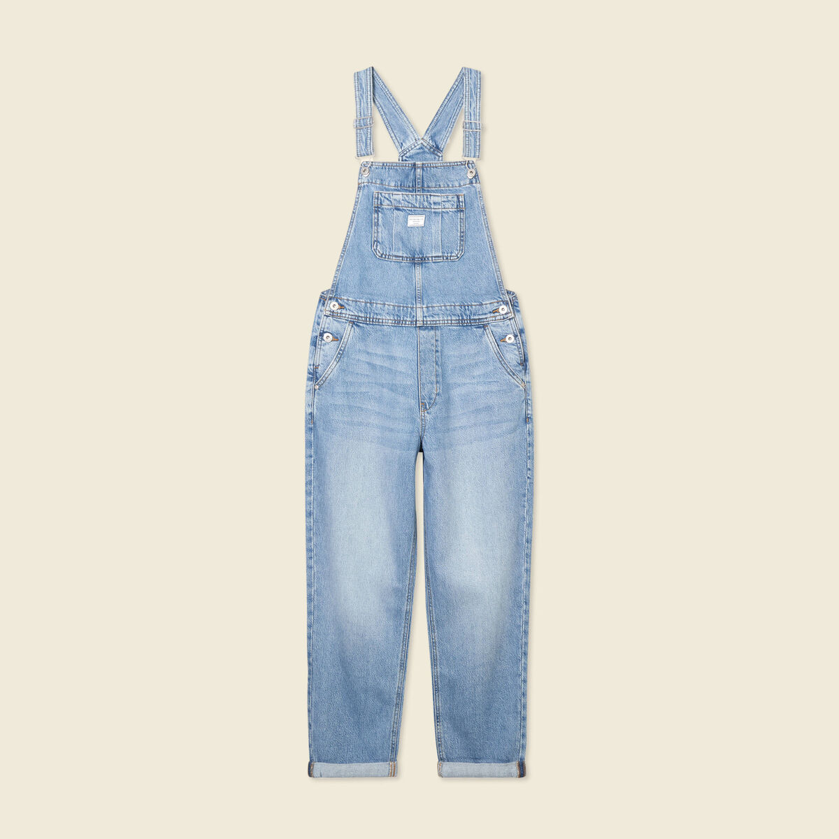 Salopette en jean denim stone femme
