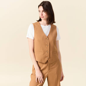 Veston éco-responsable beige femme