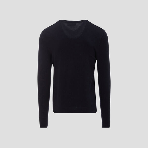 Pull manches longues bleu foncé homme