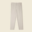 Pantalon chino large à pinces beige homme