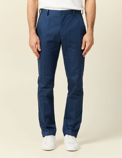 Pantalon chino bleu foncé homme