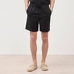 Bermuda coupe droite noir homme