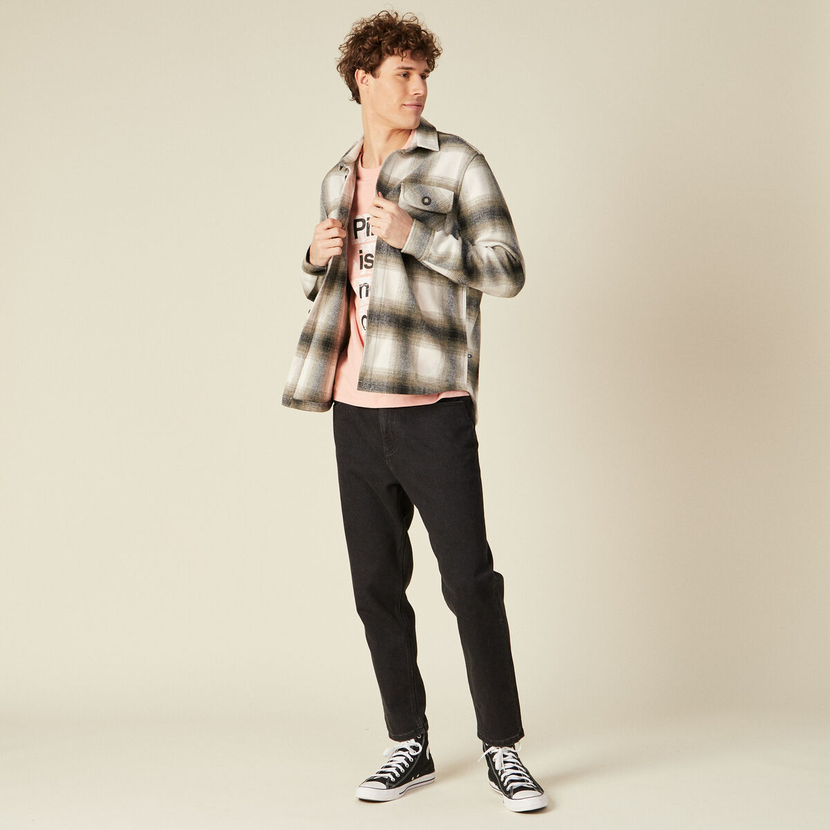 Surchemise éco-responsable vert kaki homme