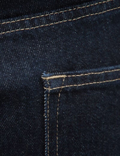 Jeans straight longueur 32 en coton denim brut rinse homme