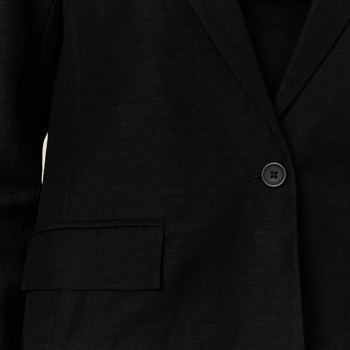 Veste blazer manches longues noir femme