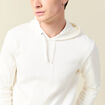T-shirt &agrave; capuche ecru homme
