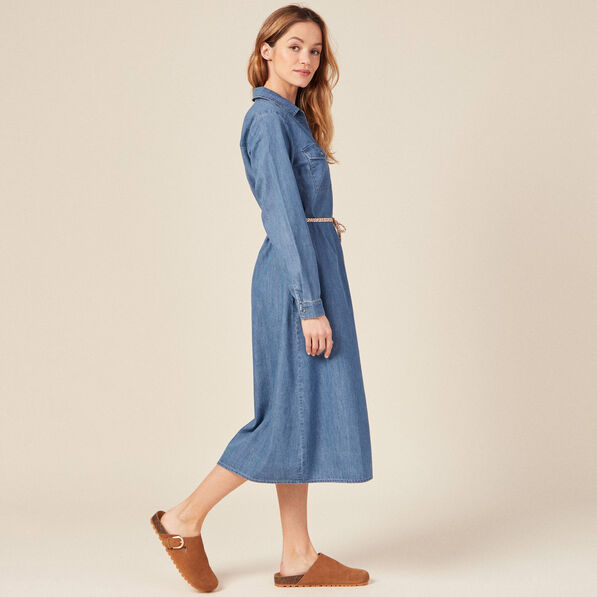 Robe en jean éco-responsable denim bleach femme