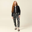Pantalon carotte fluide noir femme