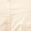 Pantalon taille haute velours resserr&eacute; ivoire femme