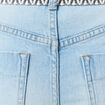 Jeans boyfriend ceinturé denim bleach femme