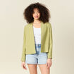 Veste esprit blazer fluide vert olive femme