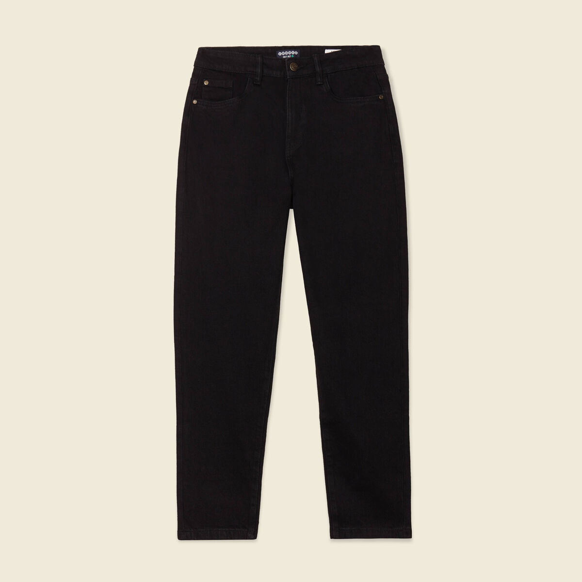Jeans mom 7/8ème denim noir femme