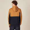 Gilet zippé doublé à capuche camel homme