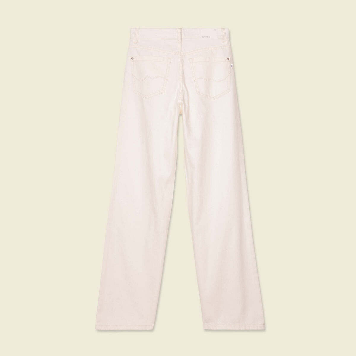 Jeans large éco-responsable denim blanc femme