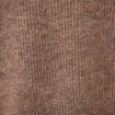 Pull droit col montant manches longues marron femme