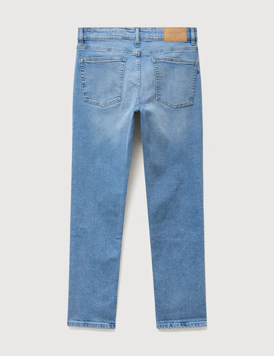 Jeans slim longueur 32 denim bleach homme