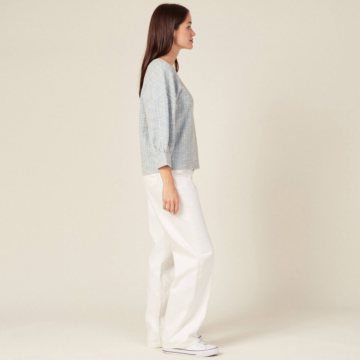 Sweat éco-responsable bleu femme