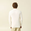 Polo manches longues ecru homme