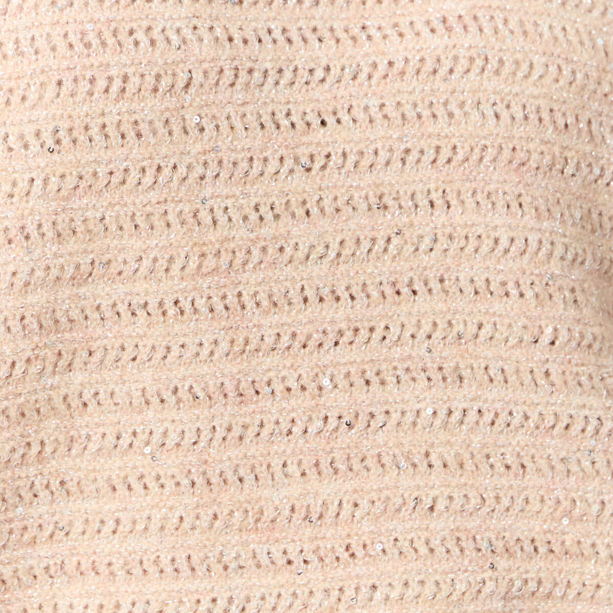 Pull manches longues sequins rose clair femme