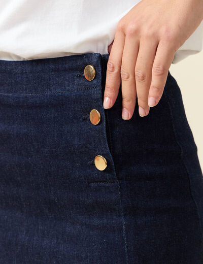 Jupe en jeans denim brut femme
