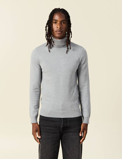 Pull manches longues gris foncé homme