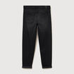 Jeans droit 7/8&egrave;me taille standard denim noir femme