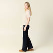 Pull manches courtes creme femme