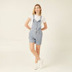 Combishort ceinturée bleu gris femme