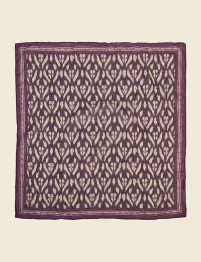Foulard en coton marron fonc&eacute; homme
