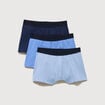 Lot de 3 boxers bleu gris homme