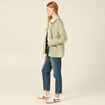 Veste droite avec poches vert kaki femme