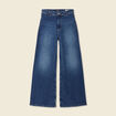 Jeans wide leg taille haute denim stone femme
