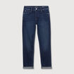 Jeans girlfriend taille haute denim dirty femme