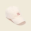 Casquette brodée creme femme