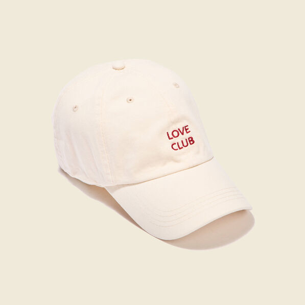 Casquette brodée creme femme