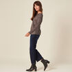 T-shirt manches longues vert kaki femme