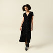 Robe longue droite noir femme