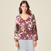 Pull manches longues violet femme