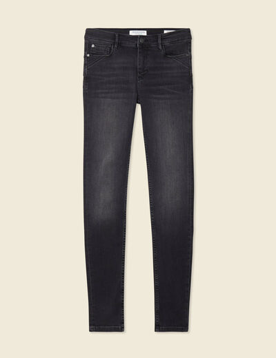 Jeans skinny push up denim gris femme