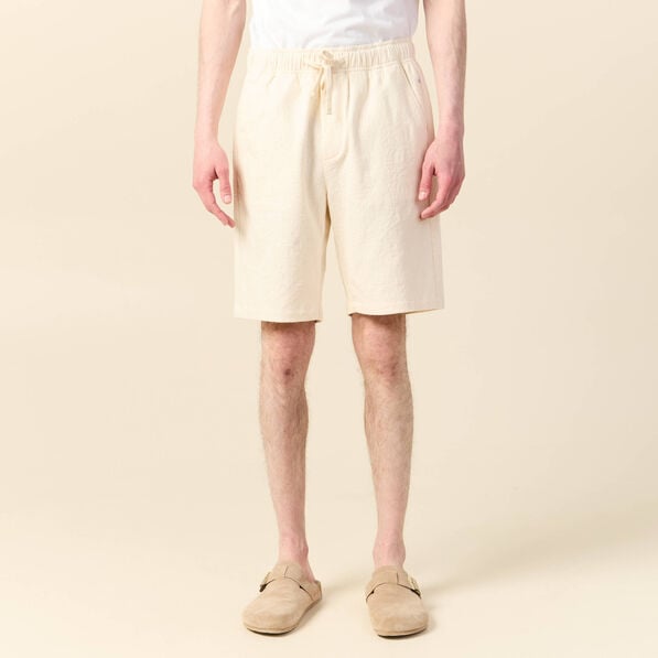 bermuda droit a coulisse ecru homme Bermuda droit à coulisse ecru homme
