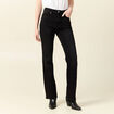 Jeans flare taille haute denim noir femme