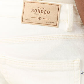 Jeans éco-responsable straight denim blanc homme